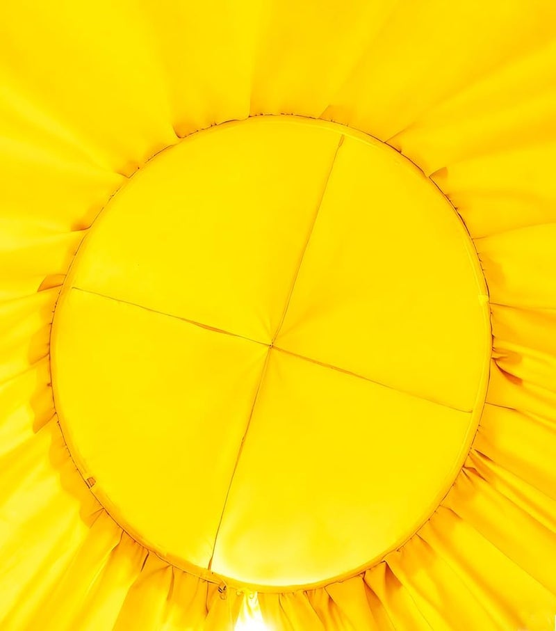 Akiky Kids Bed Canopy for Crib & Twin Size with Ruffles Dreamcatcher, Boys Princess Girls Nursery Room Decor Toddler Baby Dome Round Hanging Tent Curtains Skirt Over Bed Reading Nook Play Yellow - Image 5
